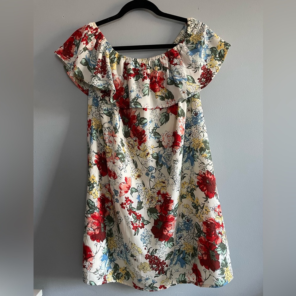 Abercrombie and Fitch Floral Off the Shoulder Dress